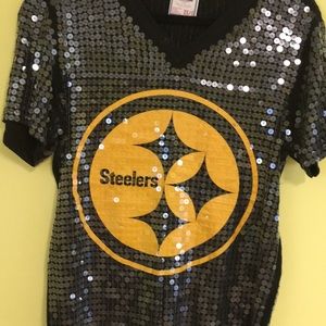 Pink Steelers bling T Shirt size small